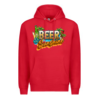 Red Beer and sunshine Premium Hoodie - NancyCooperArtShop
