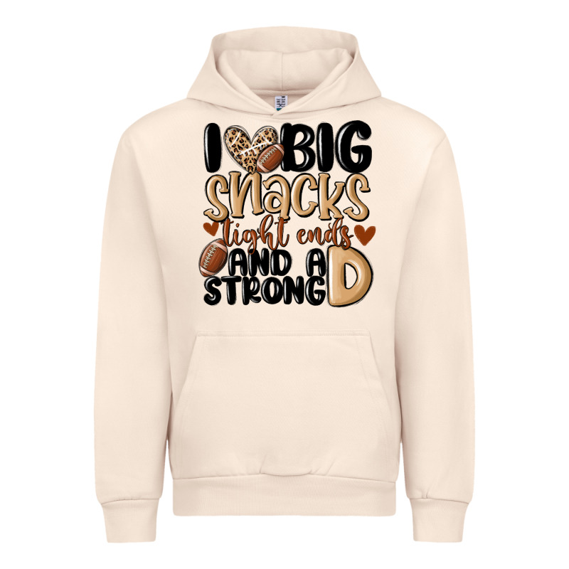 I Love Big Sacks Tight Ends And A Strong D Urban Hoodie by MaliasSmallBusiness | Teevron