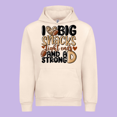 I Love Big Sacks Tight Ends And A Strong D Urban Hoodie Designed By Maliassmallbusiness
