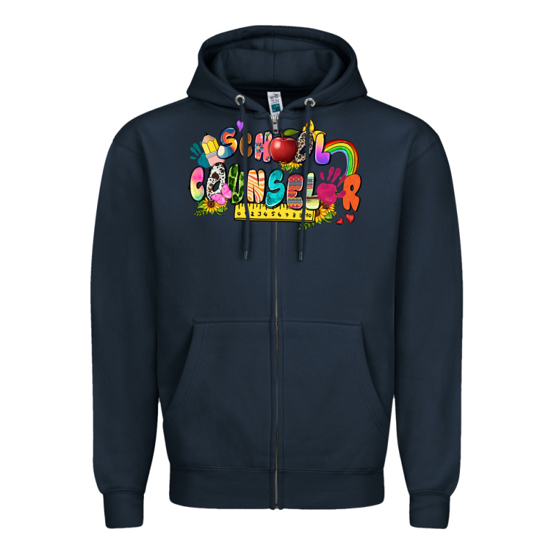 School Counselor Zipper Hoodie by Zillion Design Studio | Teevron
