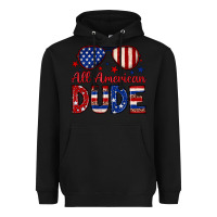 Black All American dude Heavyweight Hoodie - Neo Western