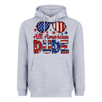 Heather Grey All American dude Heavyweight Hoodie - Neo Western