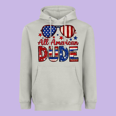 All American Dude Heavyweight Hoodie Designed By Neo Western