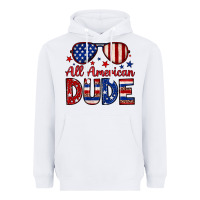 White All American dude Heavyweight Hoodie - Neo Western