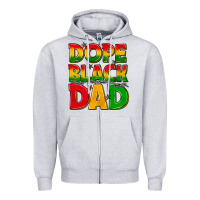 Heather Grey dope black dad with stars Zipper Hoodie - texasbilliewilder