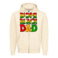 Dope Black Dad With Stars Zipper Hoodie | Teevron