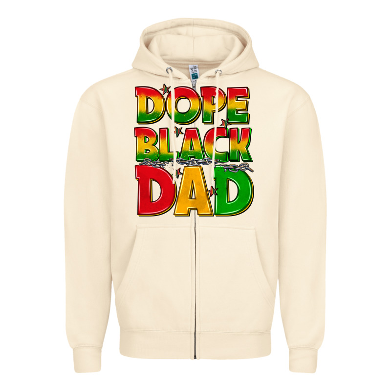Dope Black Dad With Stars Zipper Hoodie by texasbilliewilder | Teevron