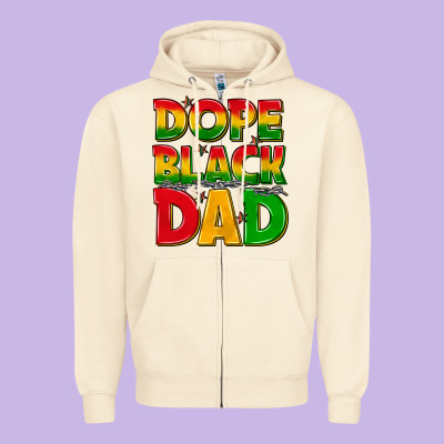 Zipper Hoodie dope black dad with stars