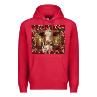 Cardinal christmas heifer with candy canes Premium Hoodie - BarkalooDesign