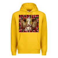Lemon christmas heifer with candy canes Premium Hoodie - BarkalooDesign