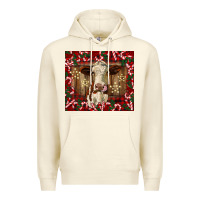 Sandshell christmas heifer with candy canes Premium Hoodie - BarkalooDesign