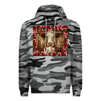 Slate Camo christmas heifer with candy canes Premium Hoodie - BarkalooDesign