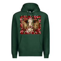 Sports Green christmas heifer with candy canes Premium Hoodie - BarkalooDesign