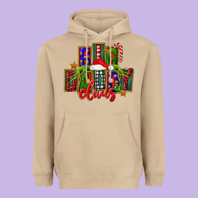 Christmas Big Daddy Claus Heavyweight Hoodie Designed By Fadigitalartstudio