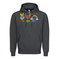 Smoke peace love pride Zipper Hoodie - Zillion Design Studio