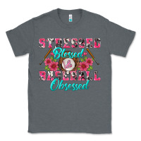 Charcoal Heather stressed blessed & baseball obsessed Classic Tee - BundleAndBundleShop