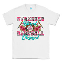 White stressed blessed & baseball obsessed Classic Tee - BundleAndBundleShop