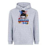 All American Babe 4th Of July Heavyweight Hoodie | Teevron