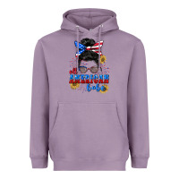 Lavender All American Babe 4th of July Heavyweight Hoodie - CowGirlArtShop