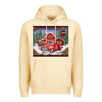 Pina Colada Christmas farm reindeer and truck Premium Hoodie - BarkalooDesign