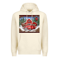 Sandshell Christmas farm reindeer and truck Premium Hoodie - BarkalooDesign