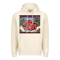 Tofu Christmas farm reindeer and truck Premium Hoodie - BarkalooDesign