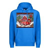 True Royal Christmas farm reindeer and truck Premium Hoodie - BarkalooDesign