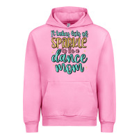 Fuchsia Pink it takes lots of sparkle to be a dance mom Urban Hoodie - MaliasSmallBusiness