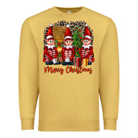 Antique Gold Merry christmas elfs Premium Sweatshirt - FaDigitalArtStudio