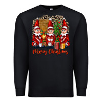 Black Merry christmas elfs Premium Sweatshirt - FaDigitalArtStudio