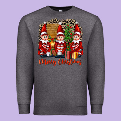 Merry Christmas Elfs Premium Sweatshirt Designed By Fadigitalartstudio