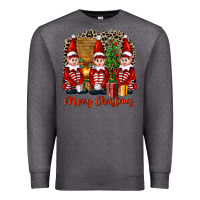 Charcoal Heather Merry christmas elfs Premium Sweatshirt - FaDigitalArtStudio