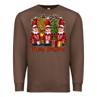 Chestnut Merry christmas elfs Premium Sweatshirt - FaDigitalArtStudio
