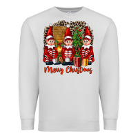 Dove Grey Merry christmas elfs Premium Sweatshirt - FaDigitalArtStudio