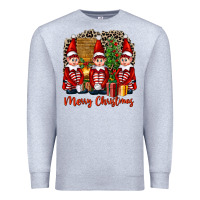 Heather Grey Merry christmas elfs Premium Sweatshirt - FaDigitalArtStudio