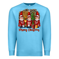 Ocean Blue Merry christmas elfs Premium Sweatshirt - FaDigitalArtStudio