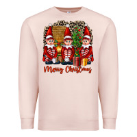 Pale Pink Merry christmas elfs Premium Sweatshirt - FaDigitalArtStudio