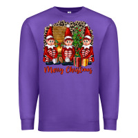 Purple Merry christmas elfs Premium Sweatshirt - FaDigitalArtStudio