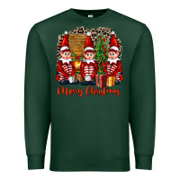 Sports Green Merry christmas elfs Premium Sweatshirt - FaDigitalArtStudio