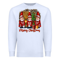 White Merry christmas elfs Premium Sweatshirt - FaDigitalArtStudio