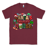 Burgundy santa's favorite nurse Classic Tee - Zillion Design Studio