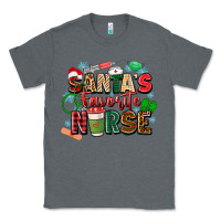 Charcoal Heather santa's favorite nurse Classic Tee - Zillion Design Studio