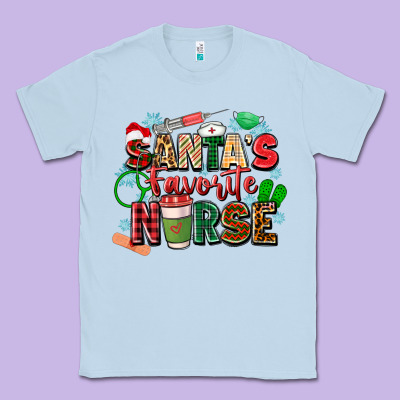 Santa's Favorite Nurse Classic Tee Designed By Zillion Design Studio