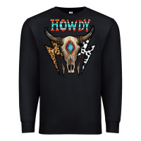 Black howdy boho skull Premium Sweatshirt - CowhideDigitalArt