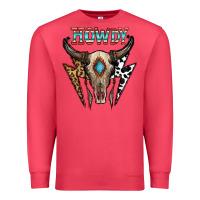Cardinal howdy boho skull Premium Sweatshirt - CowhideDigitalArt
