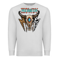 Dove Grey howdy boho skull Premium Sweatshirt - CowhideDigitalArt