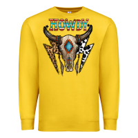 Lemon howdy boho skull Premium Sweatshirt - CowhideDigitalArt