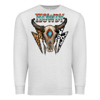 Oatmeal Heather howdy boho skull Premium Sweatshirt - CowhideDigitalArt