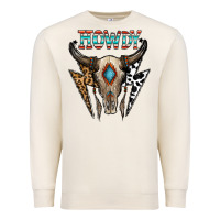 Sandshell howdy boho skull Premium Sweatshirt - CowhideDigitalArt