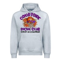Heather Grey courtside social club Urban Hoodie - MaliasSmallBusiness
